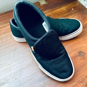 Nike Black Canvas Slip-On Loafers